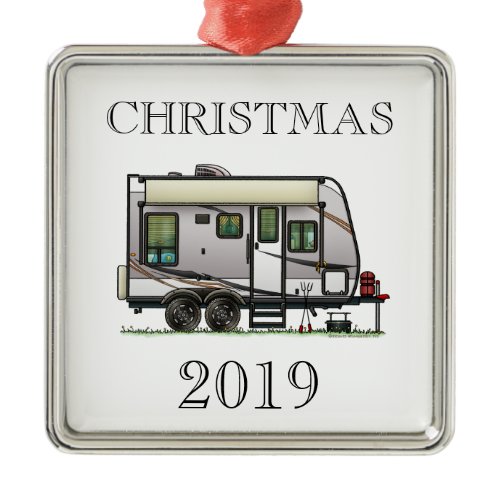 Jayco Trailer RV happy camper Metal Ornament