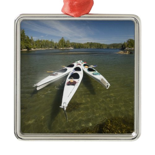 Kayak Fleet at Rest During Late Afternoon at Metal Ornament