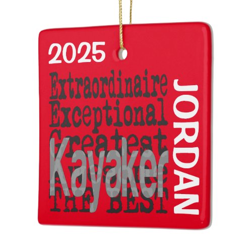 Kayaker Extraordinaire CUSTOM Ceramic Ornament