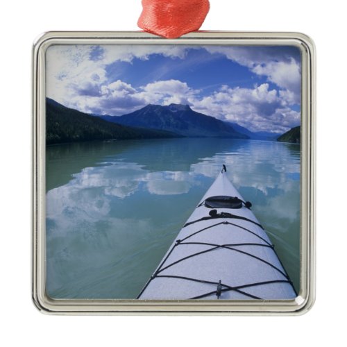 Kayaking at the end end of Azure Lake in Wells Metal Ornament