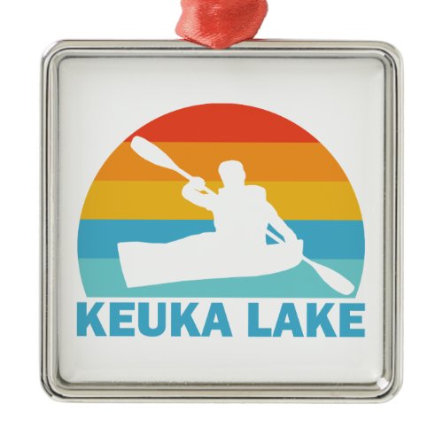 Keuka Lake New York Kayak Metal Ornament