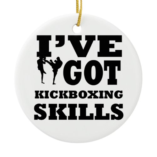 Kickboxing designs ceramic ornament
