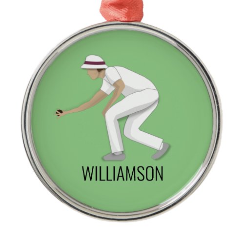 Lawn Bowls Metal Ornament