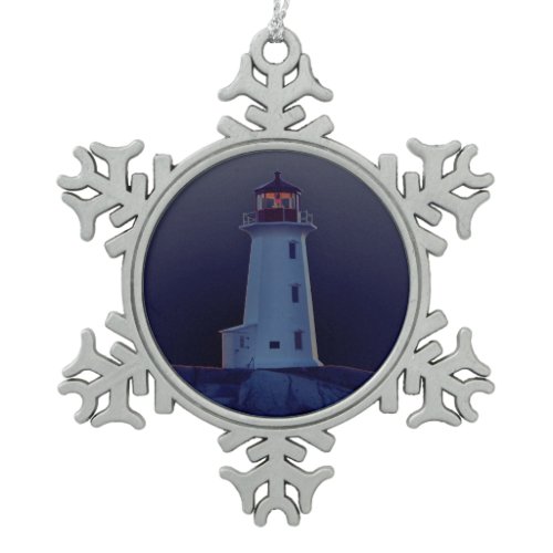 Lighthouse ornament Peggy's Cove Nova Scotia blue