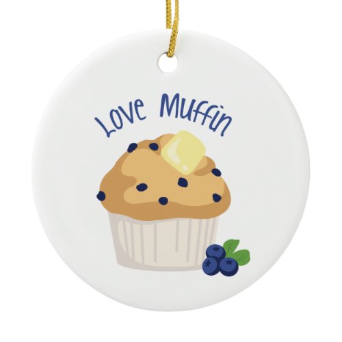 Love Muffin Ceramic Ornament