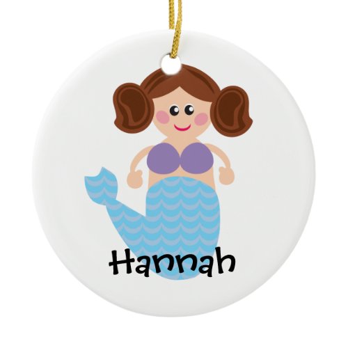 M is for Mermaid Personalized Ornament
