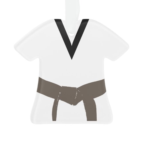 Martial Arts Brown Belt Uniform Ornament