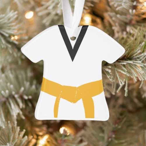 Martial Arts Orange Belt Uniform Ornament
