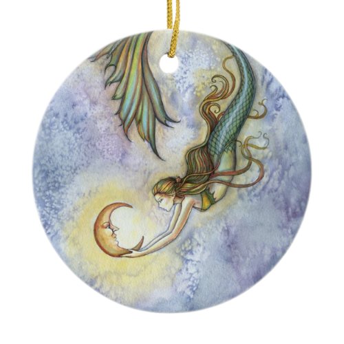 Mermaid and Moon Ornament