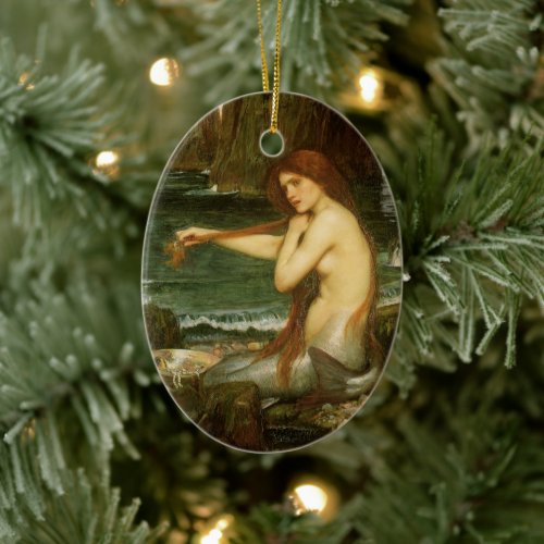 Mermaid by John William Waterhouse Ceramic Ornament