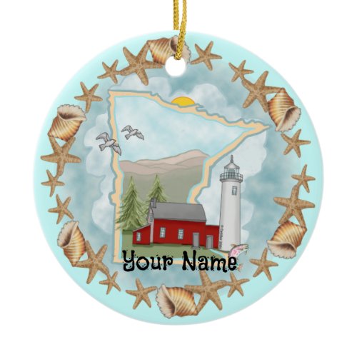 Minnesota Shells Lighthouse Ornament