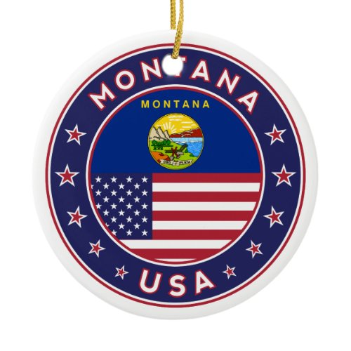 Montana Ceramic Ornament