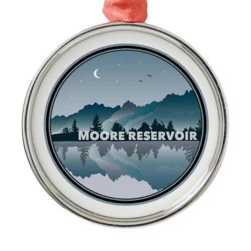 Moore Reservoir New Hampshire Reflection Metal Ornament