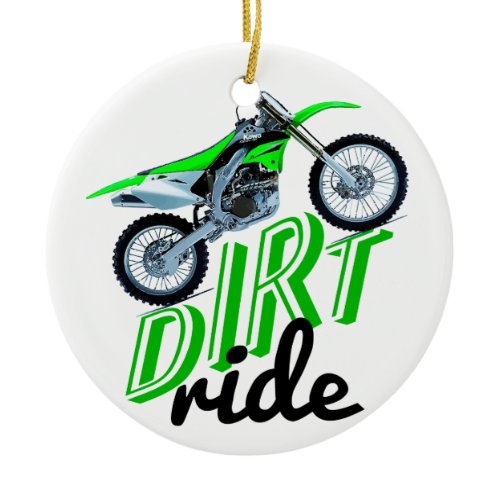 Motocross addicts ceramic ornament