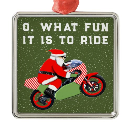 Motorcycle Christmas Collectible Metal Ornament