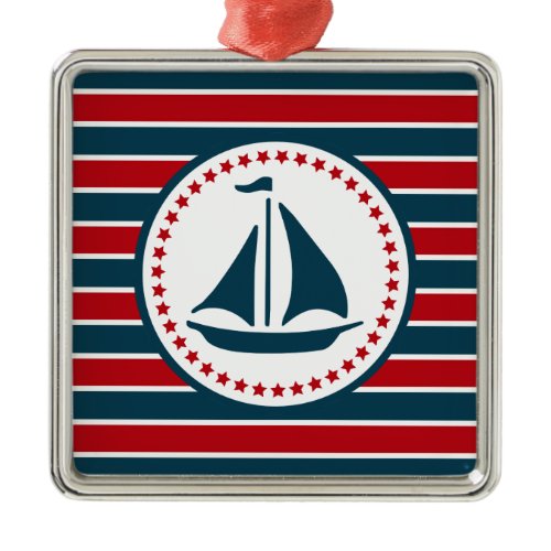 Nautical design metal ornament