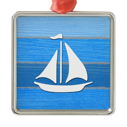 Nautical themed design metal ornament