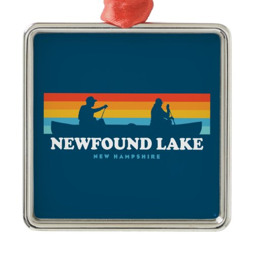 Newfound Lake New Hampshire Canoe Metal Ornament