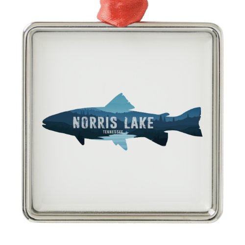 Norris Lake Tennessee Fish Metal Ornament