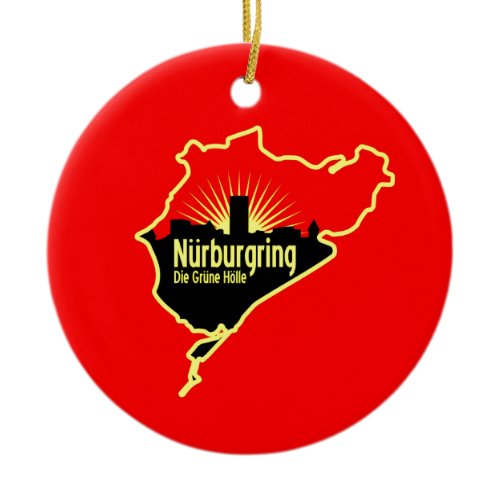 Nurburgring Nordschleife race track, Germany Ceramic Ornament