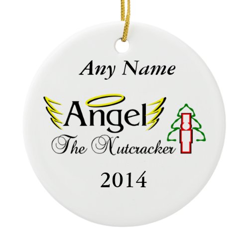 Nutcracker Angel Ceramic Ornament
