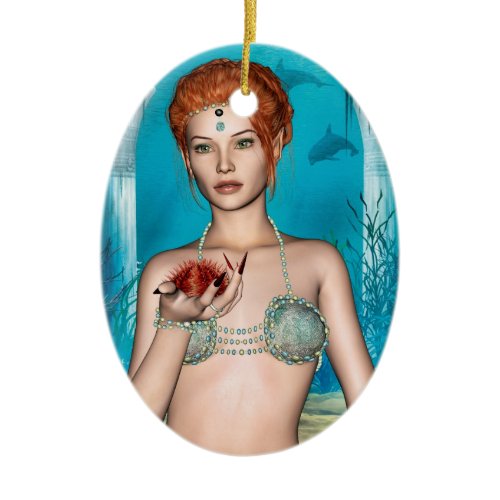 Ocean Mermaid Ceramic Ornament