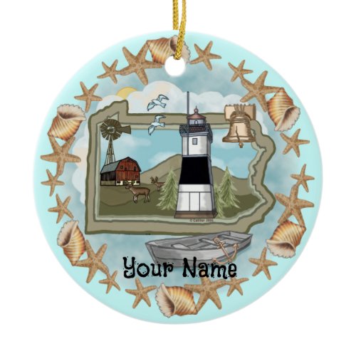 Pennsylvania Shell Lighthouse  Ornament