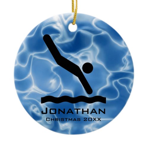 Personalized Diving Ornament