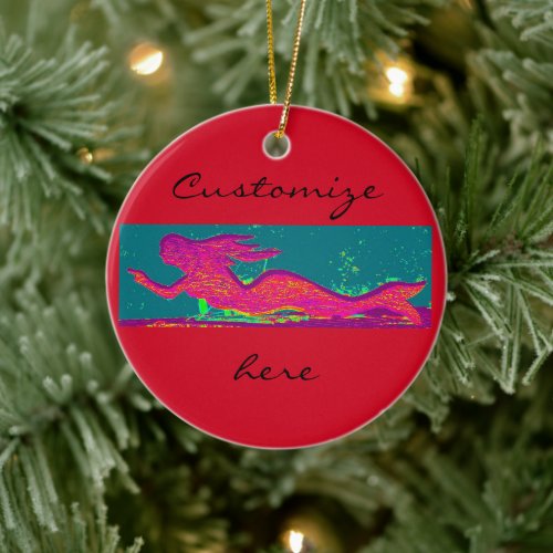 personalized mermaid ornament