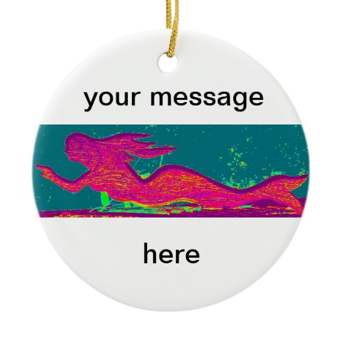 personalized mermaid ornament