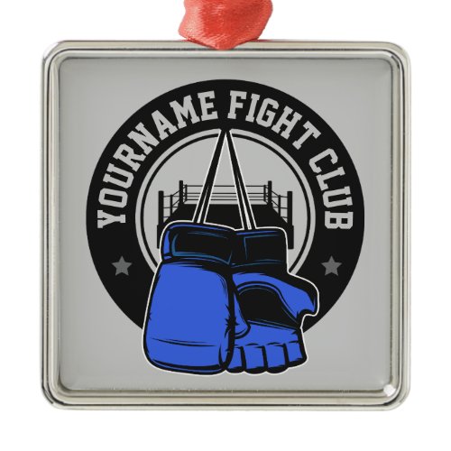 Personalized MMA Mixed Martial Arts Fight Club Metal Ornament