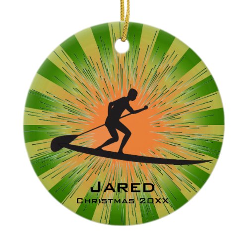 Personalized Paddleboarding Ornament