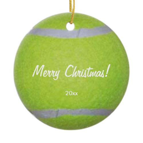 Personalized Tennis Ball Christmas Ornaments
