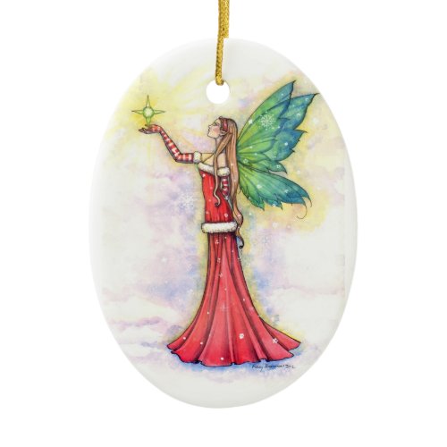 Pretty Christmas Fairy Ornament by Molly Harrison