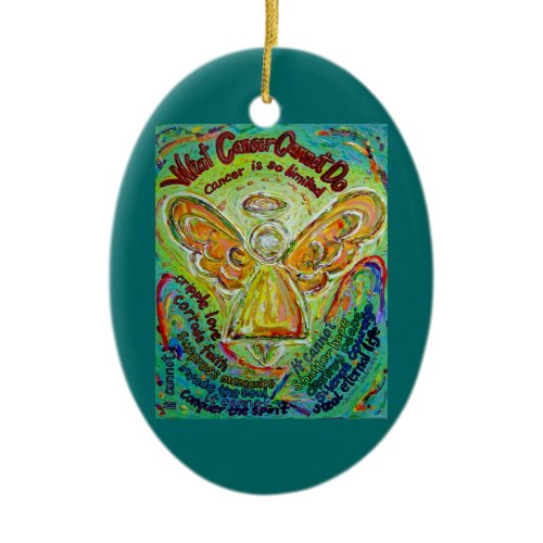 Rainbow Cancer Cannot Do Angel Ornament Customized