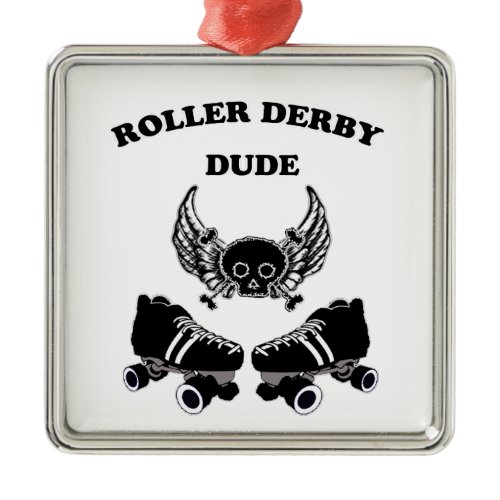 Roller Derby Dude Metal Ornament