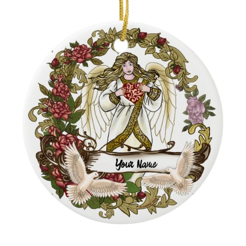 Roses Christian Angel  ornament