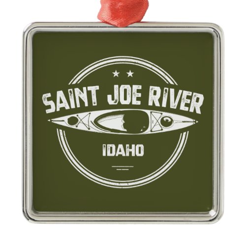 Saint Joe River Idaho Kayaking Metal Ornament