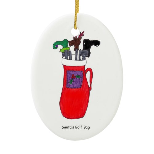 Santa's Golf Bag Ornament
