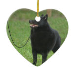 Schipperke Dog Ceramic Ornament