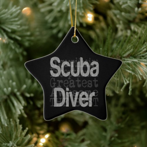 Scuba Diver Extraordinaire Ceramic Ornament