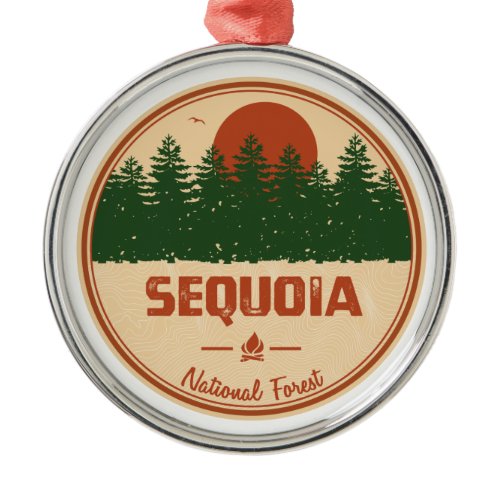 Sequoia National Forest Metal Ornament