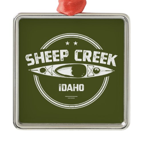 Sheep Creek Wild And Scenic River Idaho Kayaking Metal Ornament