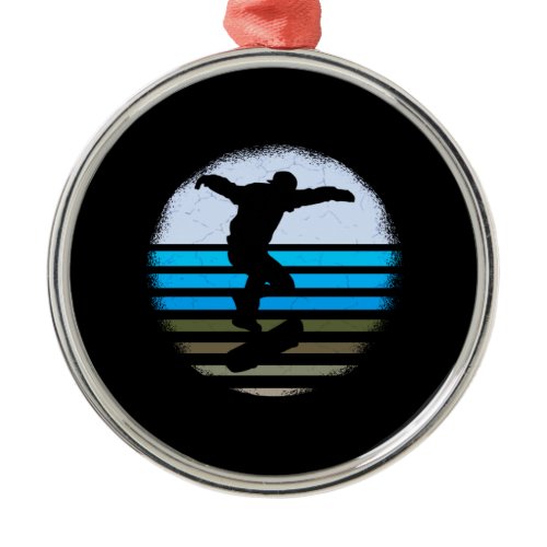 Skateboard Vintage Retro Metal Ornament