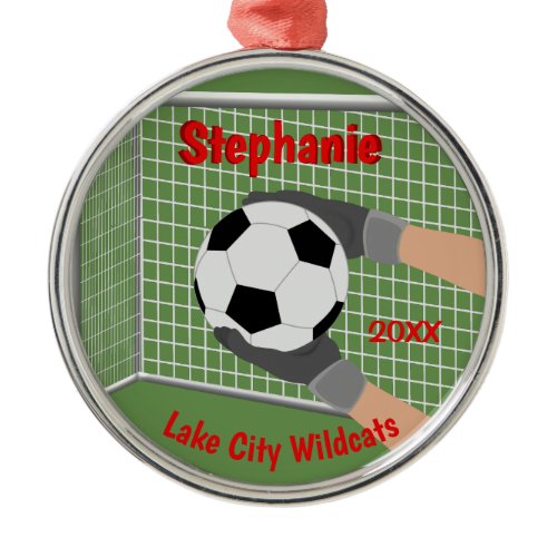 Soccer Goalie Personalized Ornament