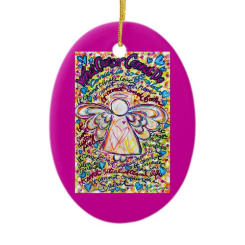 Spring Hearts Cancer Angel Ornament Customized