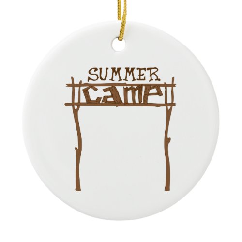 Summer Camp Ceramic Ornament