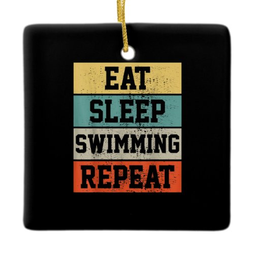 Swim Swimmer Swimming   Gift Ceramic Ornament