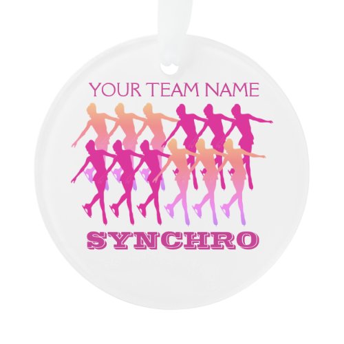 Synchro Figure Skating Custom Gift Ornament