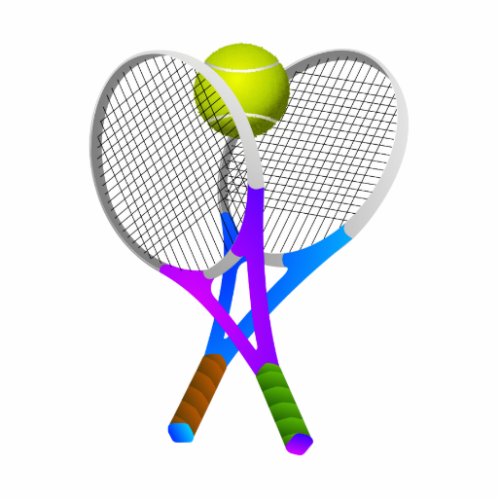 Tennis Ball and Rackets Christmas Ornament